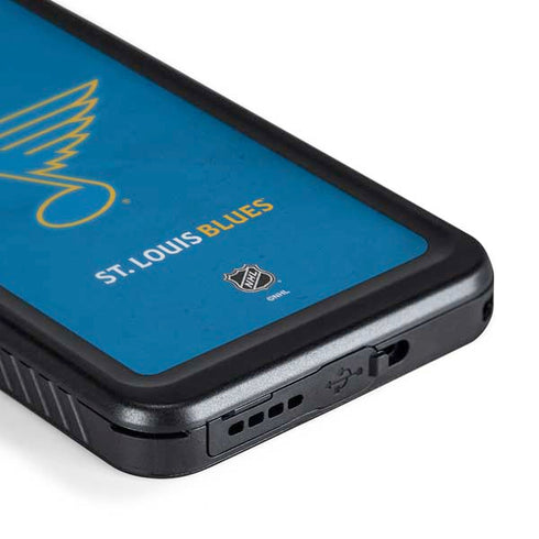 NHL St. Louis Blues Distressed Galaxy S24 Waterproof Case